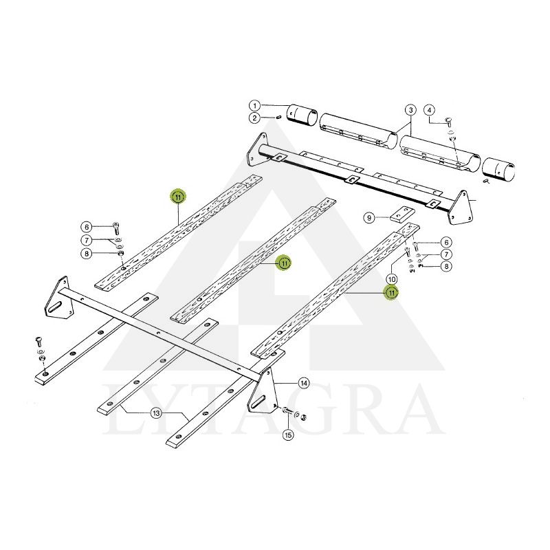 Slydimo juosta medinė CLAAS 680103