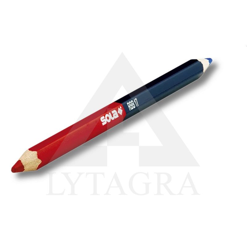 Pieštukas RBB raudonas/mėlynas Sola 17cm