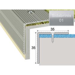 Profilis Effector A34 laiptams sidabrinis 270 cm 35x35 mm