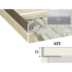 Profilis Effector, užbaigimo A52 sidabrinis 250 cm 12 mm