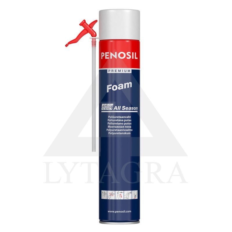 Šiaudelinės sandarinimo putos PENOSIL Premium Foam All Season, 750 ml