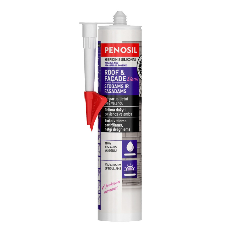 Elastingas hermetikas PENOSIL Roof & Fasade Elastic, rudas, 290 ml
