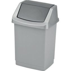 Šiukšliadėžė CLICK-IT, 15 L, sidabro
spalvos