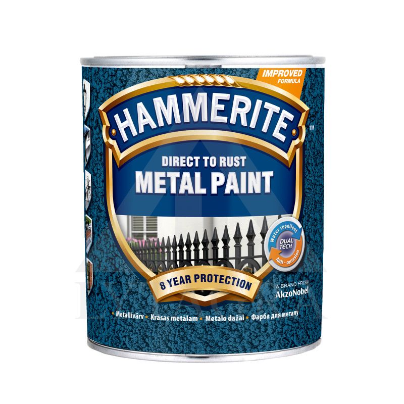 Dažai HAMMERITE HAMMERED FINISH brown 2,5 l