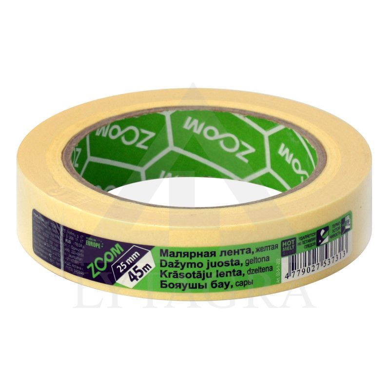 Dažymo juostelė, gelt., 25 mm x 45 m, ZOOM