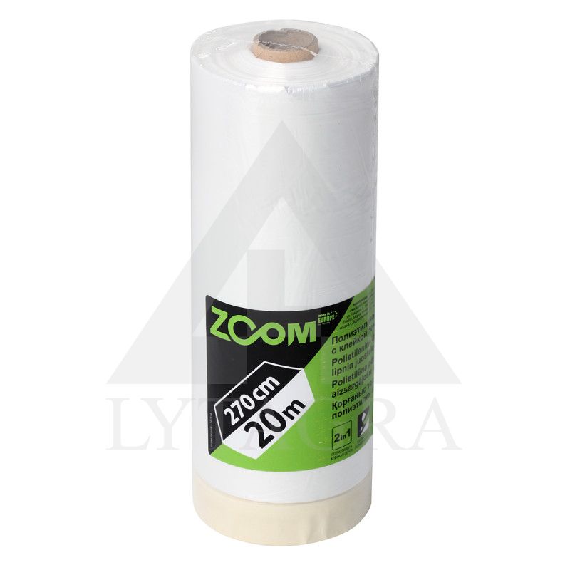 Polietileninė uždanga su dažymo juostele, 2700 mm x 20 m, ZOOM