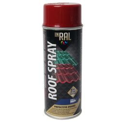 INRAL ROOF SPRAY, rudai-raudoni RAL3011, dažai aerozoliniai stogo dangai