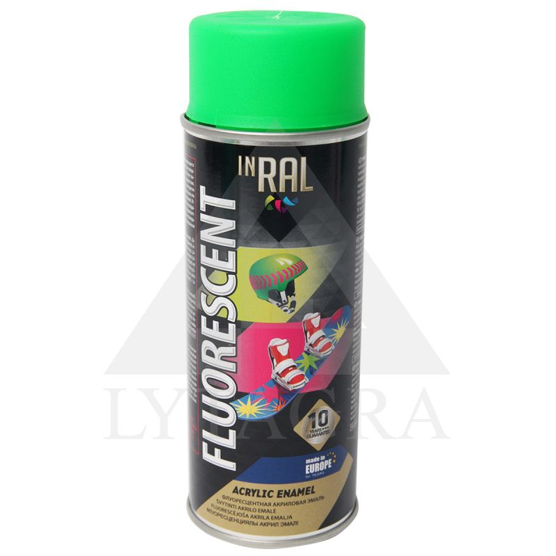 INRAL FLUORESCENT, žali, dažai aerozoliniai
