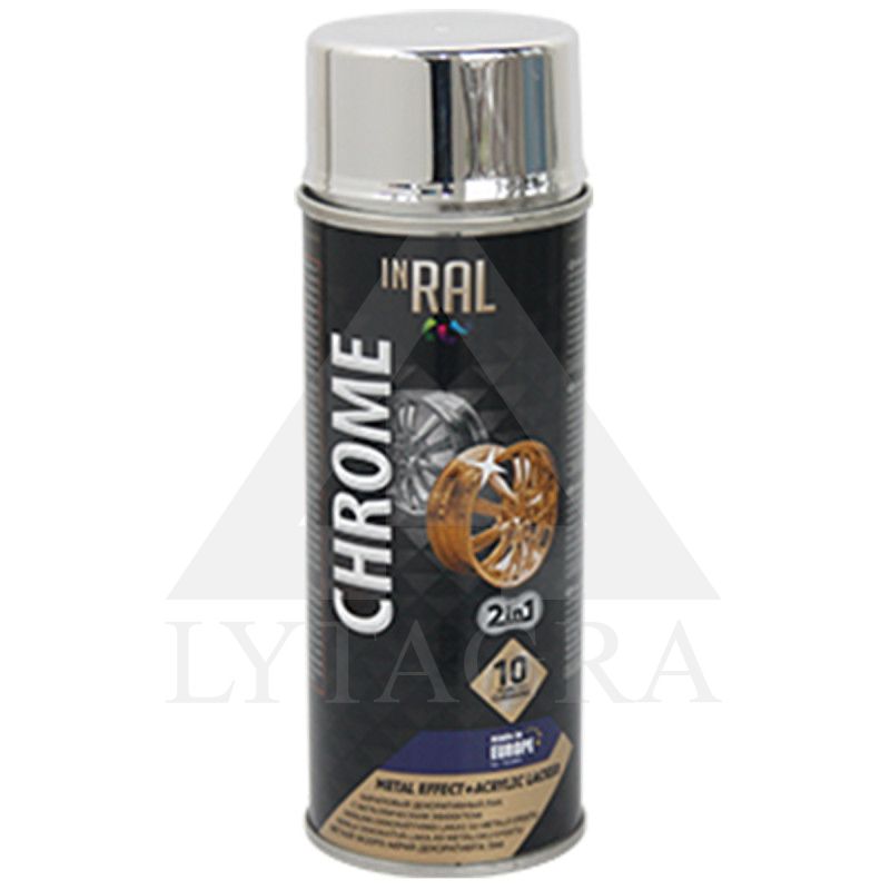 INRAL CHROME, sidabrinis, lakas aerozoliniai akrilinis