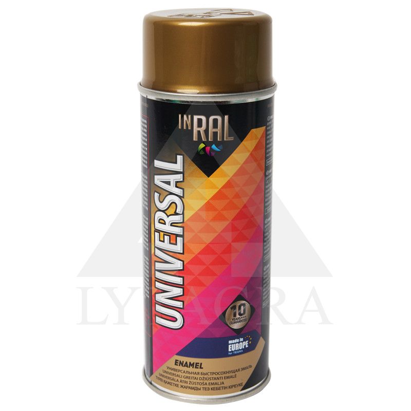 (20) INRAL UNIVERSAL, aukso spalvos RAL1036, dažai aerozoliniai