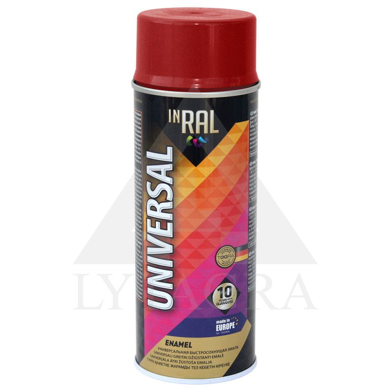 (44) INRAL UNIVERSAL, raudona ugnis RAL3000, dažai aerozoliniai