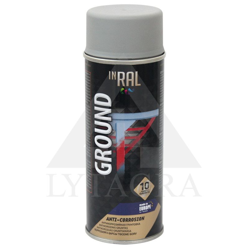 INRAL GROUND, pilkas RAL7040, gruntas aerozoliniai antikoroz.