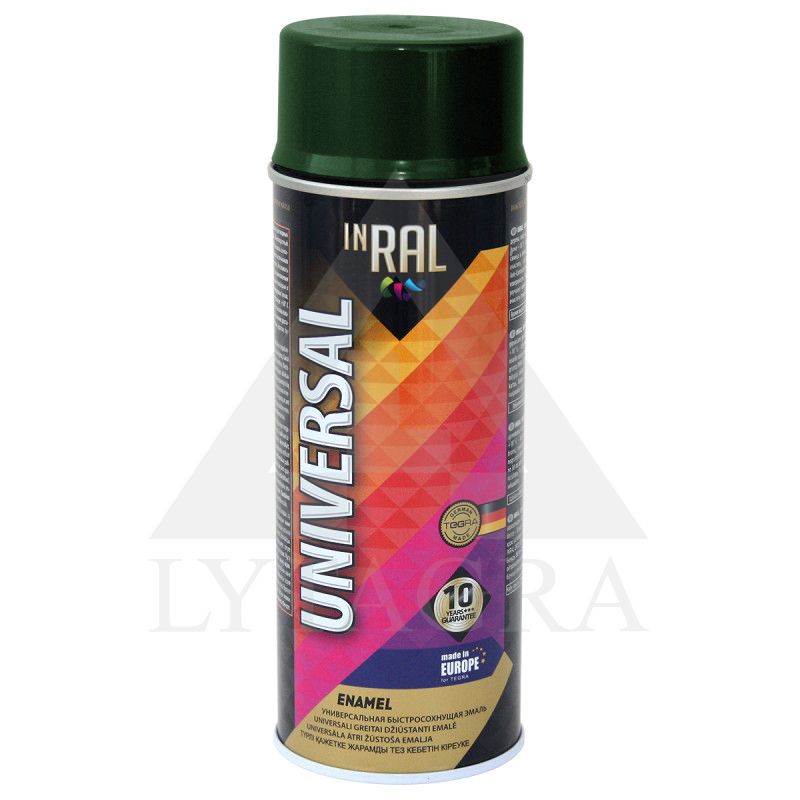 (34) INRAL UNIVERSAL, tamsiai žali RAL6009, dažai aerozoliniai