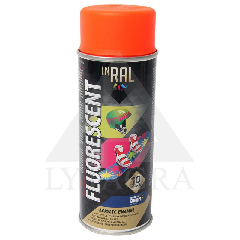 INRAL FLUORESCENT, oranžiniai, dažai aerozoliniai