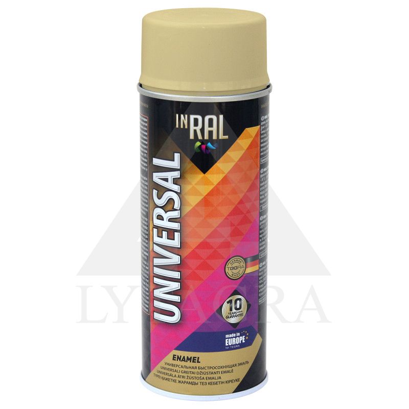(08) INRAL UNIVERSAL, smėliniai RAL1001, dažai aerozoliniai