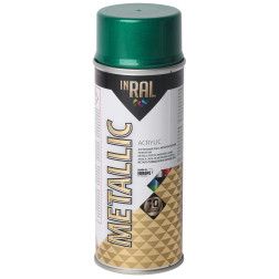 Aerozolinis akrilinis lakas, METALLIC,  žalias, INRAL