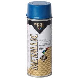 Aerozolinis akrilinis lakas, METALLIC, mėlynas, INRAL