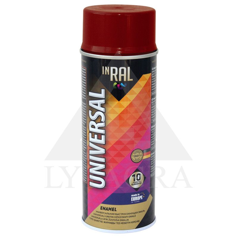 (16) INRAL UNIVERSAL, rudai raudoni RAL3011, dažai aerozoliniai