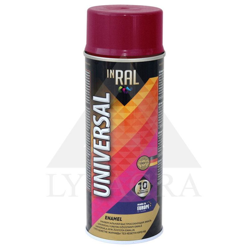 (23) INRAL UNIVERSAL, vyšniniai RAL3004, dažai aerozoliniai (23) INRAL UNIVERSAL, vyšniniai RAL3004, dažai aerozoliniai