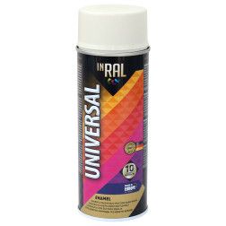 (50) INRAL UNIVERSAL, pieno baltumo blizgūs RAL9010, dažai aerozoliniai