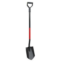 Kastuvas 195x290mm V formos juodas su lenktu met. kotu 98cm GOST
