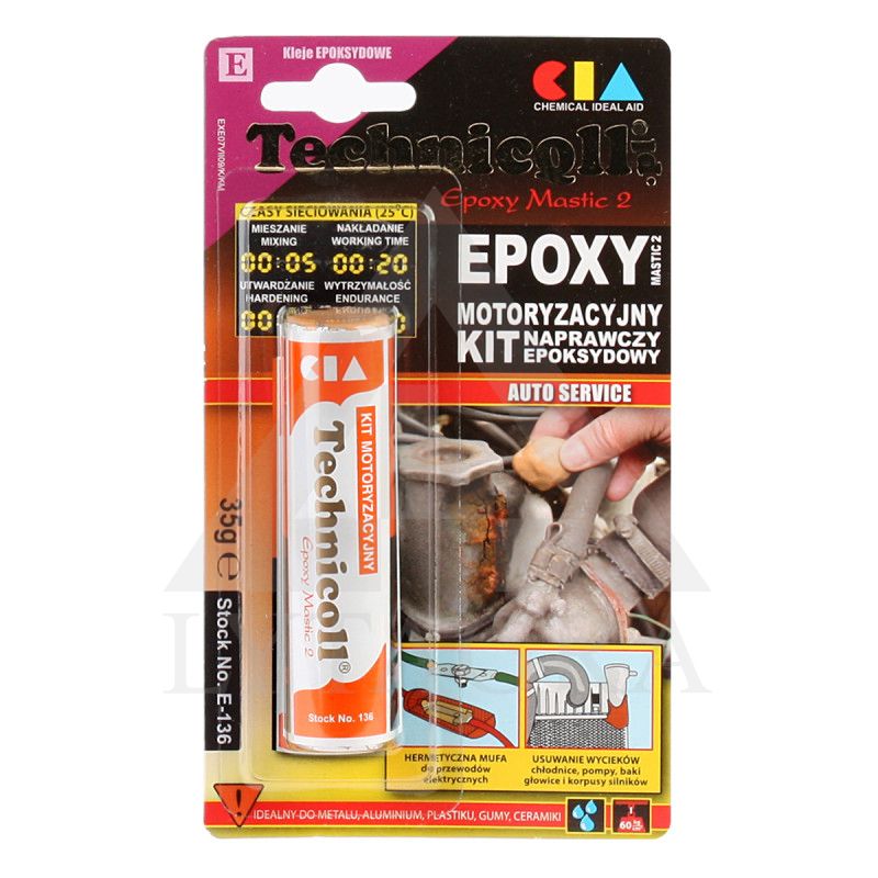 Epoksidinis glaistas, automobilinis, 35g, Techniqll, E-136