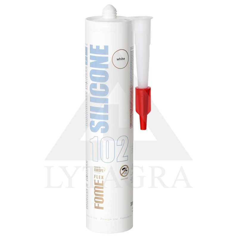 Silikoninis hermetikas, baltas, Fome Flex SANITARY SILICON 102