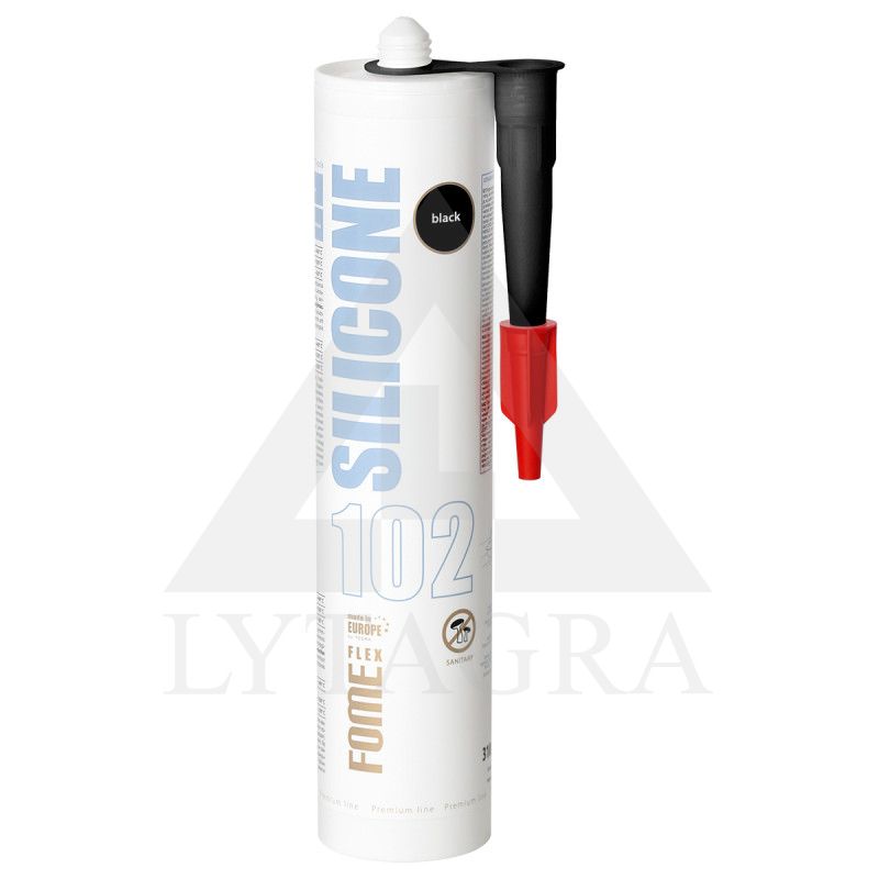 Silikoninis hermetikas, juodas, Fome Flex SANITARY SILICON 102