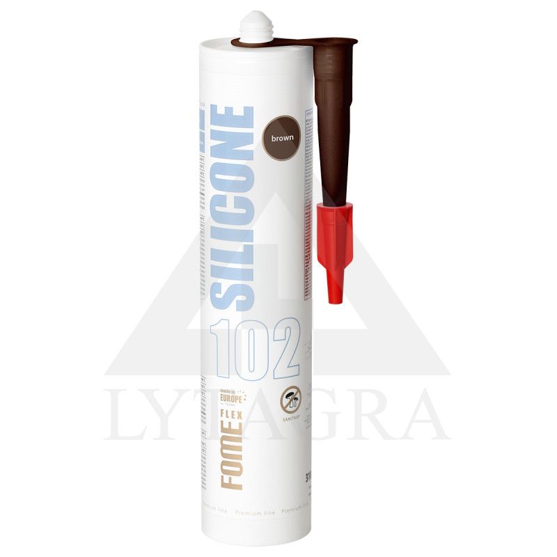 Silikoninis hermetikas, rudas, Fome Flex SANITARY SILICON 102