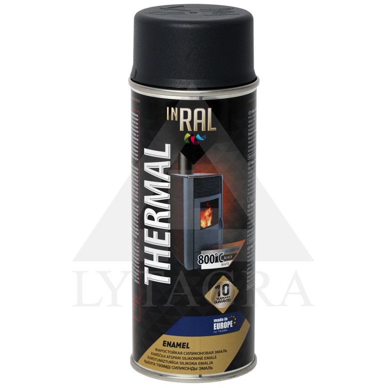 INRAL THERMAL, pilki RAL 7016, dažai aerozoliniai atsparūs karščiui