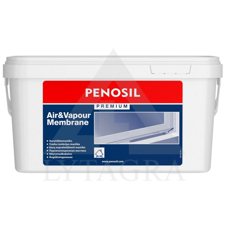 Garų izoliacinė mastika PENOSIL Premium Air&Vapour Membrane, juoda, 5 kg