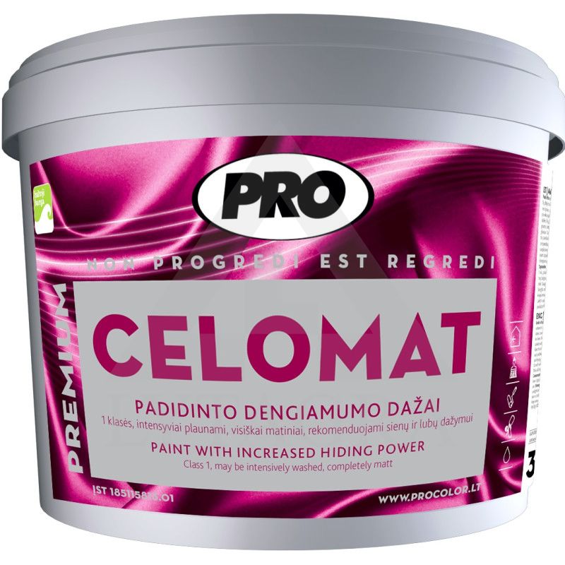 Dažai sienoms ir luboms CELOMAT, 3L