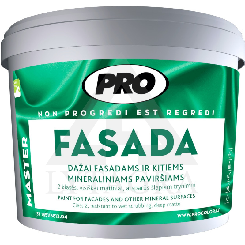 Dažai mineraliniams fasadams FASADA, 5L geltonos sp.