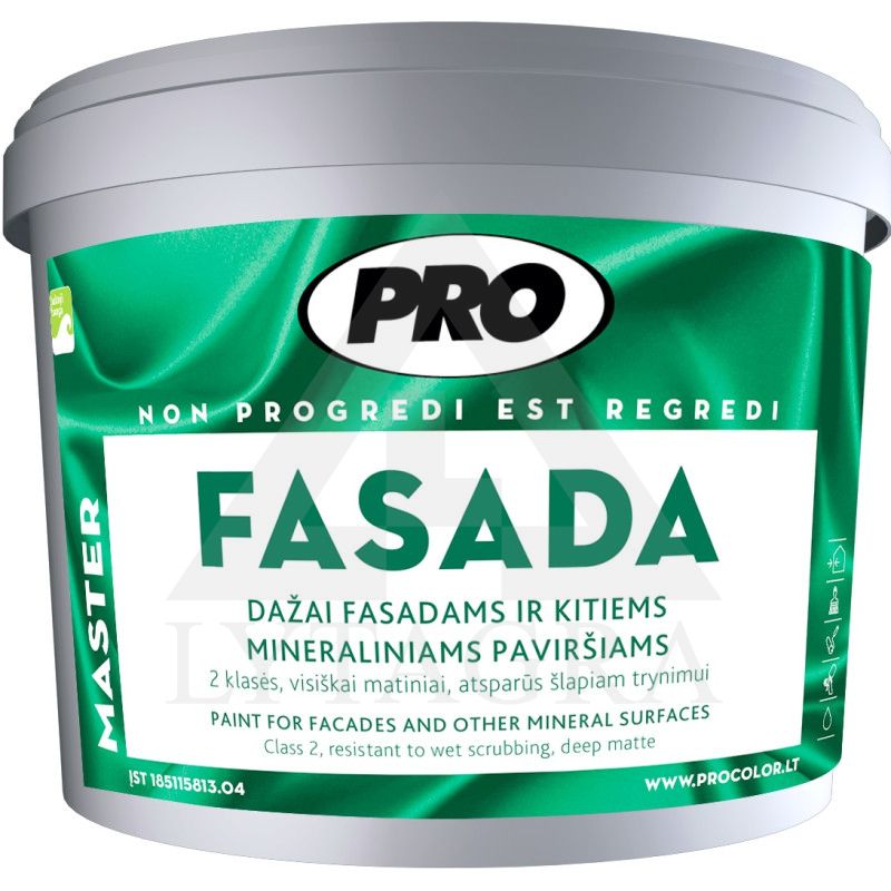 Dažai mineraliniams fasadams FASADA, 5L raudonos sp.