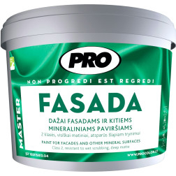 Dažai mineraliniams fasadams FASADA, 3L tamsiai rudos sp.