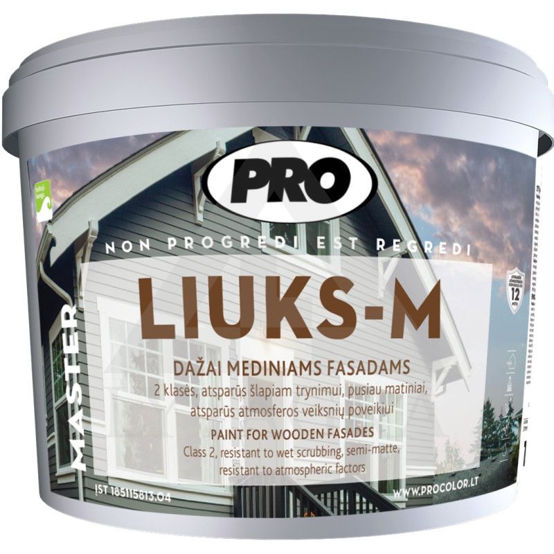 Dažai medienai LIUKS-M, 1L šv. ruda sp.