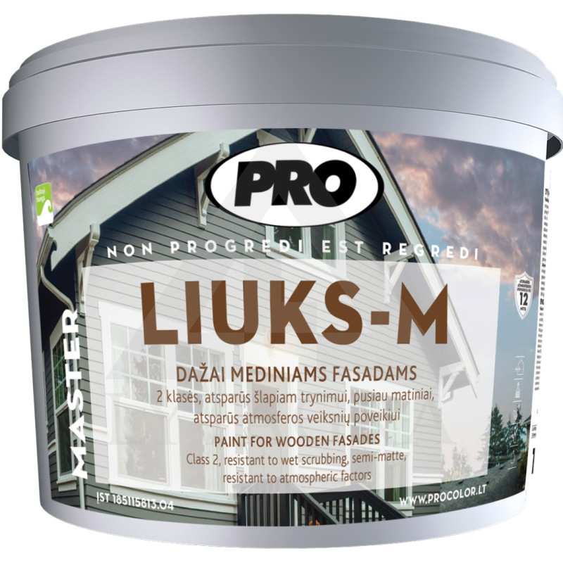 Dažai medienai LIUKS-M, 5L juoda sp.