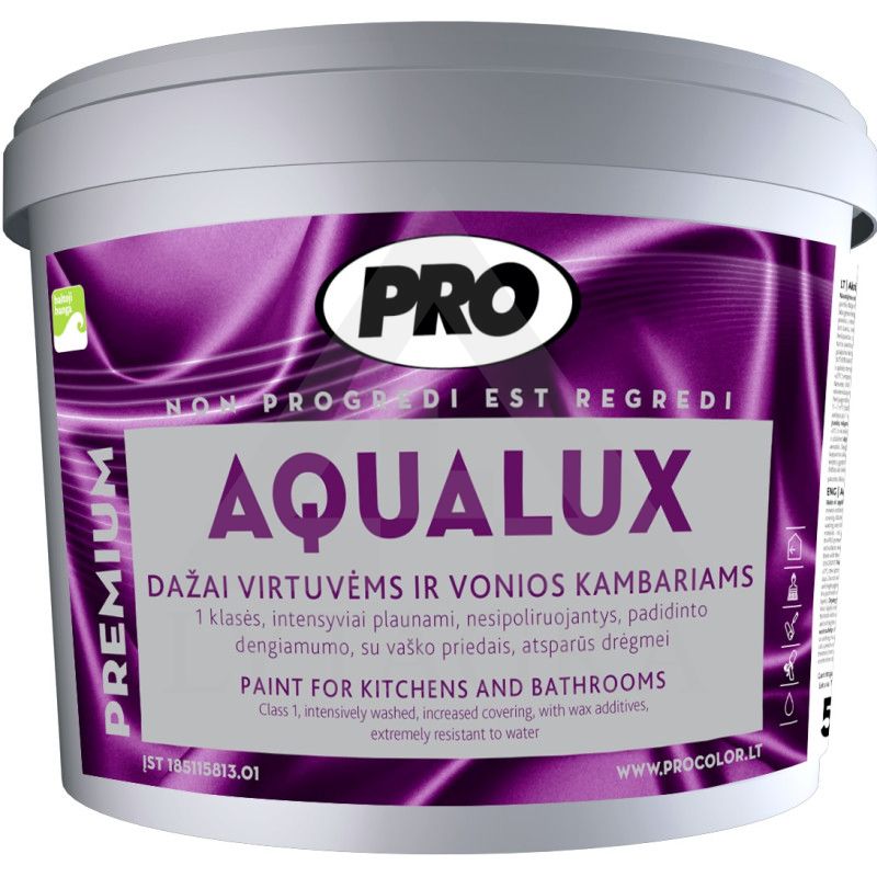 Dažai virtuvėms ir vonios kambariams AQUALUX, 5L matiniai