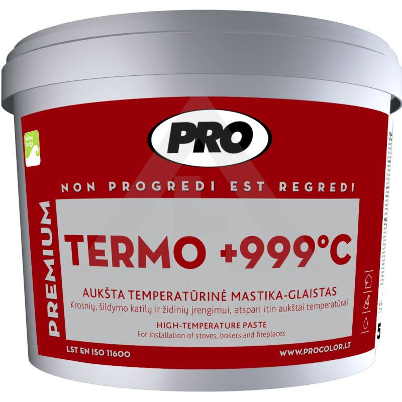 Aukštatemperatūrinė mastika-glaistas TERMO +999°C 5kg