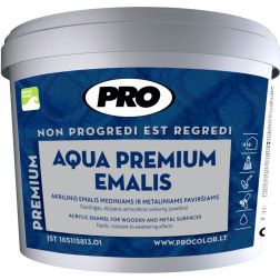 Dažai medienai AQUA PREMIUM EMALIS, 3L blizgūs