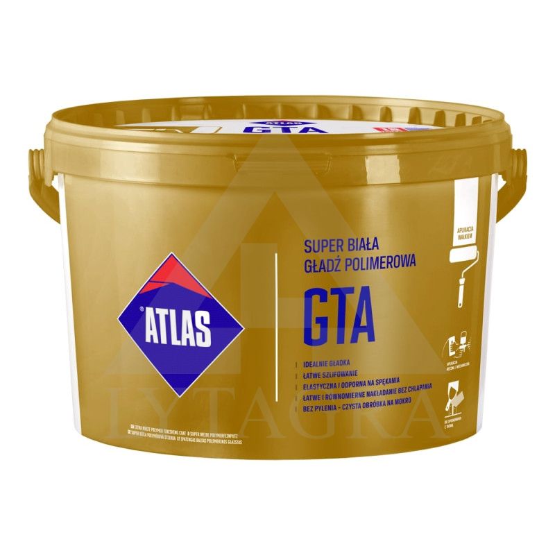 ATLAS GTA - nepaprastai baltas polimerinis lyginamasis glaistas