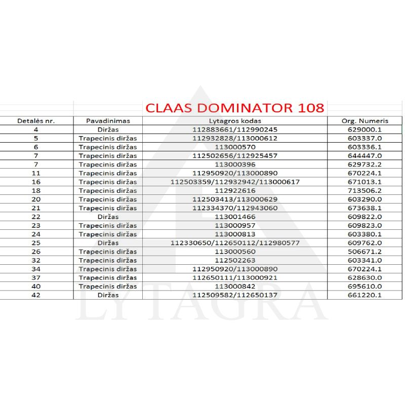 Diržas HARVEST BELTS B/H-1575 NH 84817636