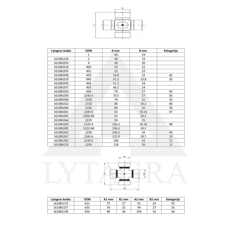 Kryžmė 635 32x76/27x94