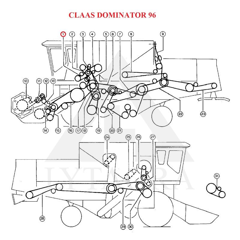Diržas HARVEST BELTS 3B BP/H-1575 CL 673625.0