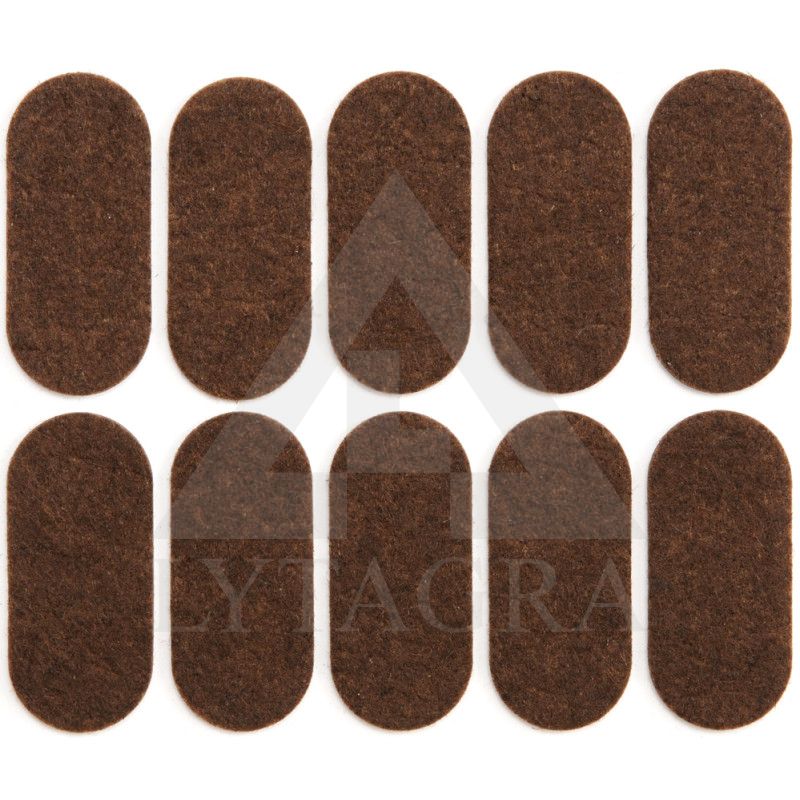 Padukai baldams lipnūs veltinio rudi Vorel 20x45mm, 10vnt.