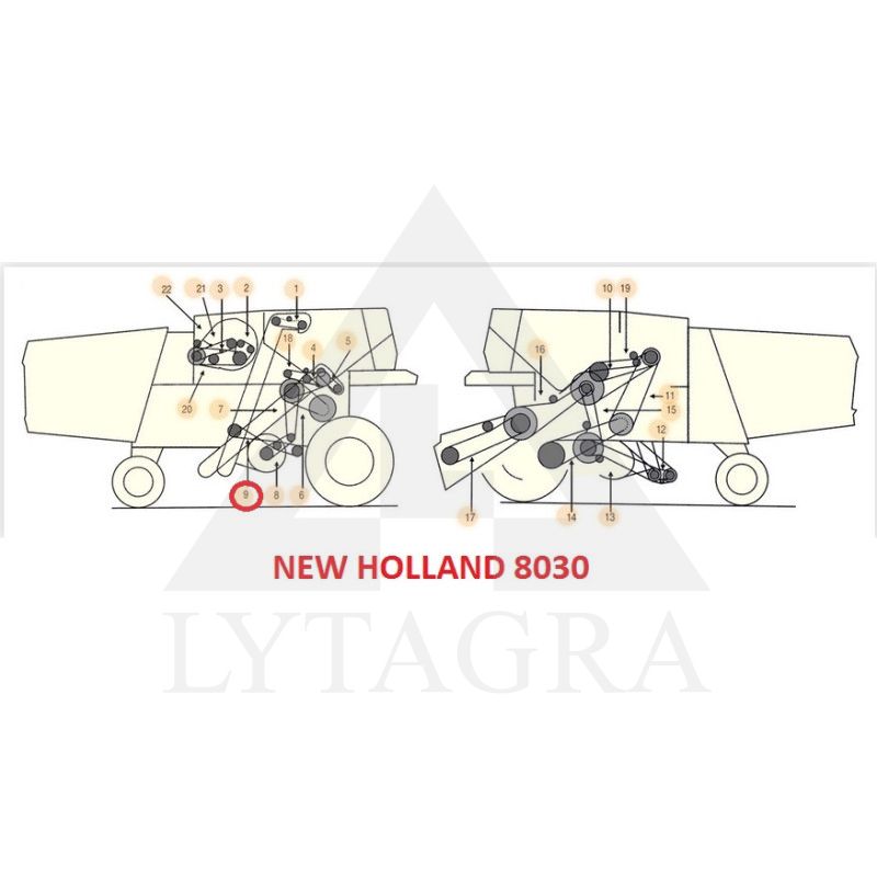 Diržas HARVEST BELTS B/H-2870 NH 80431784