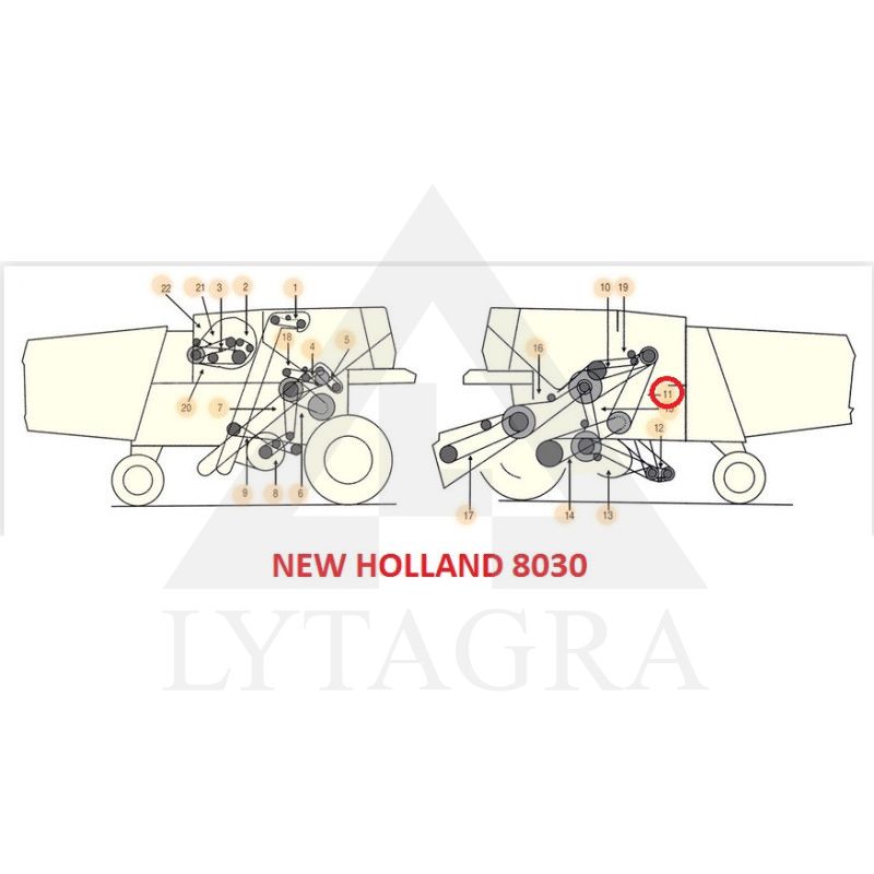 Diržas HARVEST BELTS HL/H-3186 NH 80230077