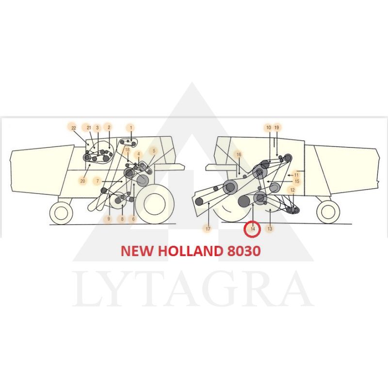Diržas HARVEST BELTS HL/H-3186 NH 80230077