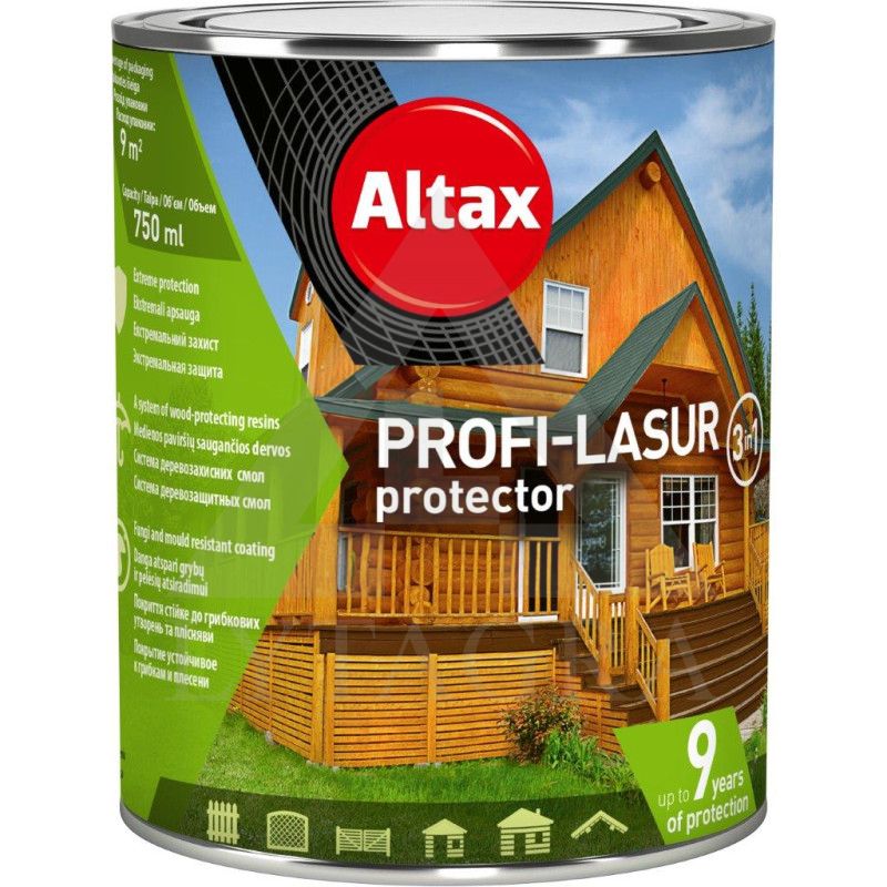 Impregnantas ALTAX Profi-Lasur 0,75L raudonm.