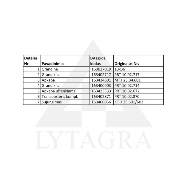 Apkaba PRT-10 PRT 10.02.672 užlenkiama